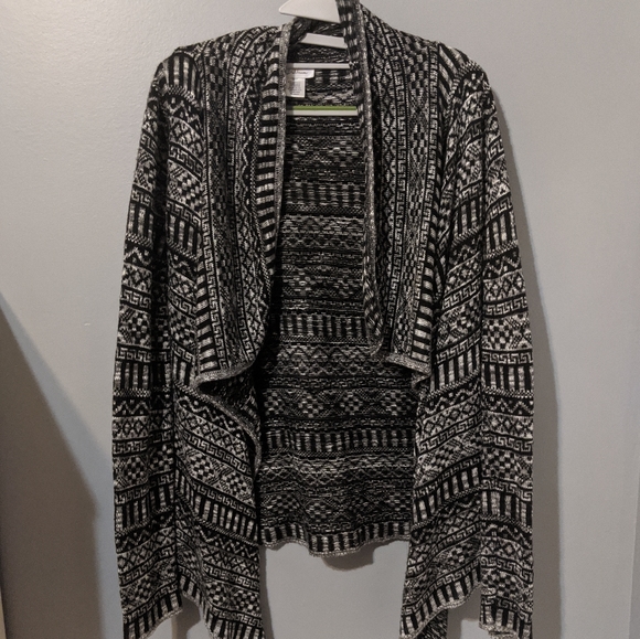 Aztec Pattern Cardigan Sweater - Picture 2 of 7